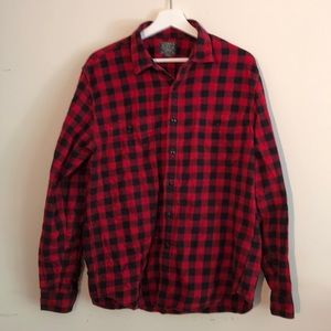 J. Crew Sporting Goods Flannel Plaid Shirt size L